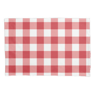 Mellow Classic Gingham - red white check plaid. Kissenbezug