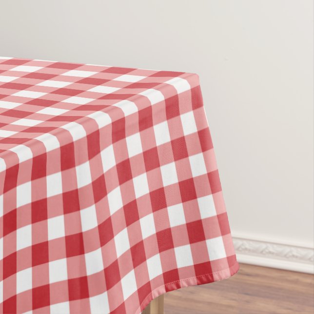 Mellow Classic Gingham - red white check plaid. Tischdecke (Beispiel)