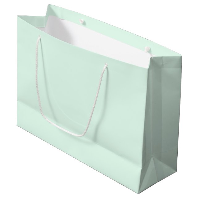 Mellow Mint Große Geschenktasche Geschenktüte (Vorderseite Schrägansicht)