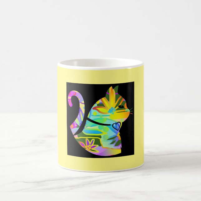 Mellow Yellow Cat Coffee Tasse (Mittel)