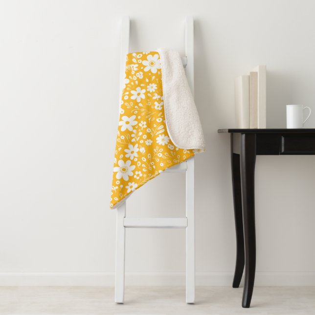 Mellow Yellow Sherpa Blanket Sherpadecke (Beispiel)