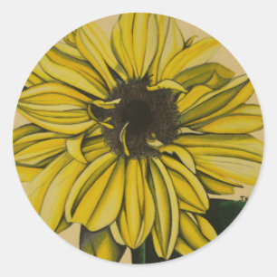 Mellow Yellow von Jenny Koch Runder Aufkleber
