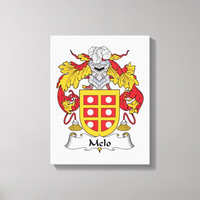 Melo Familienwappen Leinwanddruck (Vorderseite)