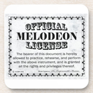 Melodeon-Lizenz Getränkeuntersetzer