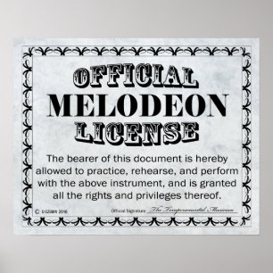 Melodeon-Lizenz Poster