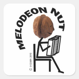 Melodeon Nut Quadratischer Aufkleber