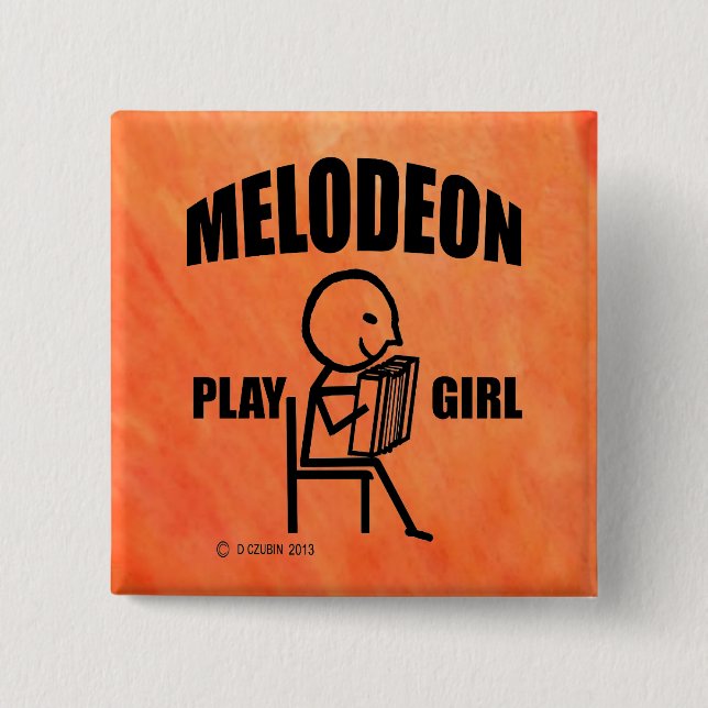 Melodeon Play Girl Button (Vorderseite)