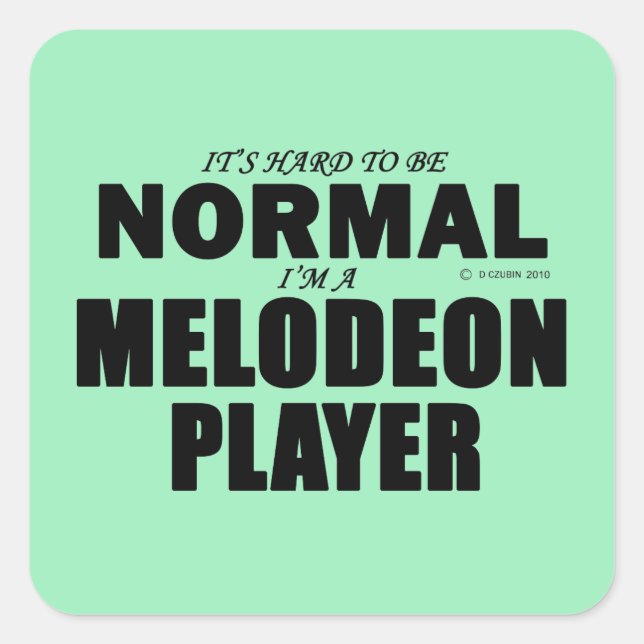 Melodeon Player Square Sticker (Vorderseite)