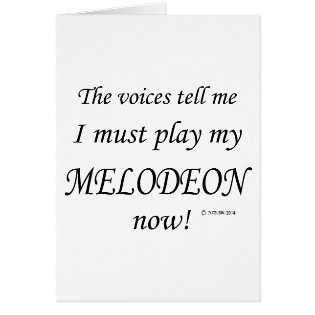 Melodeon Voices sagen, müssen spielen (Vorne)