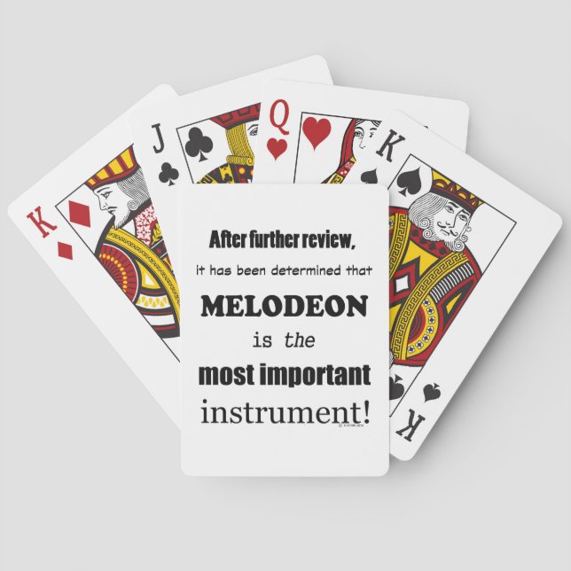 Melodeon wichtigstes Instrument Spielkarten (Rückseite)