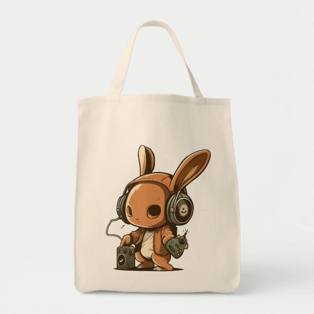Melodic Bunny: Eine musikalische Reise Tragetasche (Vorne)