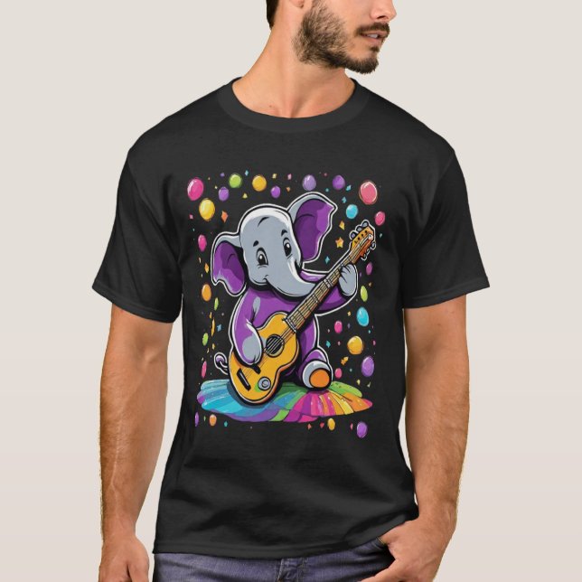 Melodic Elephant: Eine musikalische Birthda T-Shirt (Vorderseite)