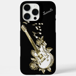 Melodic Guitar Vibes in Gold iPhone 16 Pro Max Hülle