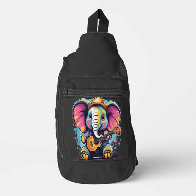 Melodic Pachyderm Serenade Crossbody Bag (Vorderseite)