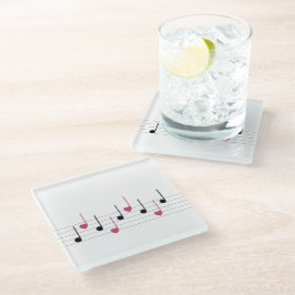 Melodie der Liebe (Linear) Glasuntersetzer