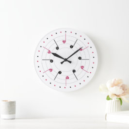 Melodie der Liebe (Radial) Große Wanduhr