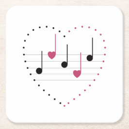 Melodie der Liebe Rechteckiger Pappuntersetzer