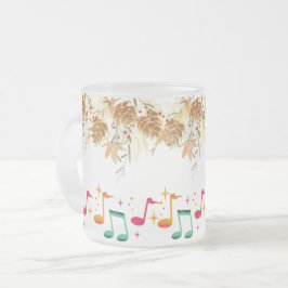 Melodie der Natur: Musikalische Notizen mit braune Mattglastasse