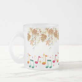 Melodie der Natur: Musikalische Notizen mit braune Mattglastasse