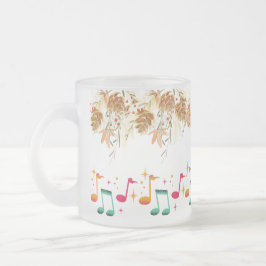 Melodie der Natur: Musikalische Notizen mit braune Mattglastasse