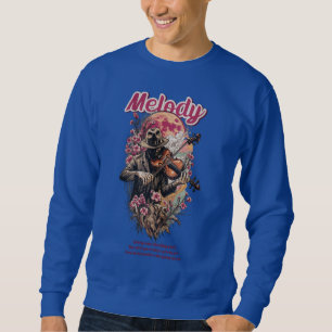 Melodie des schlaflosen Mondes Künstlerische Violi Sweatshirt