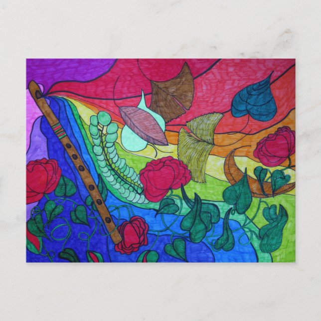 Melodie Ihrer Lebenspostkarte Postkarte (Vorderseite)