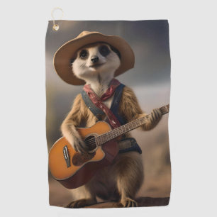 Melodien der Savanna A Meerkat Guitar Serenade, Golfhandtuch
