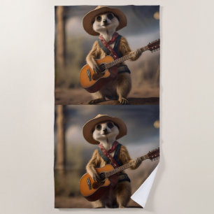Melodien der Savanna A Meerkat Guitar Serenade, Strandtuch