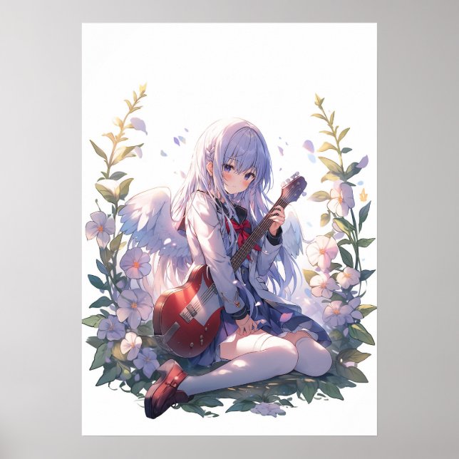Melodien des Gartens: Ruhe inmitten von Blüten Poster (Vorne)