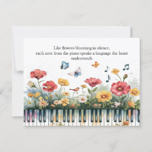 Melodien in Bloom Postkarte