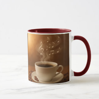 "Melodien in Dampf: Musikalischer Kaffeetassen-Kun Tasse