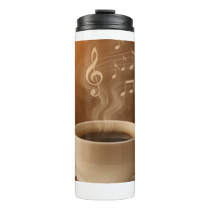 "Melodien in Dampf: Musikalisches Kaffeetassen-Kun Thermosbecher