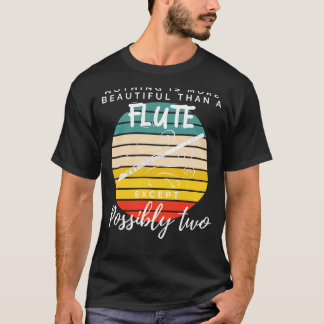 Melodischer Charme: Doppelte Schönheit in Flute Hu T-Shirt