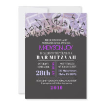 MELODY der TORAH Bar Bat Mitzvah Einladung
