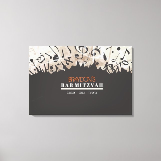 MELODY DES TORAH Bar Bat Mitzvah Sign in Board Leinwanddruck (Vorderseite)