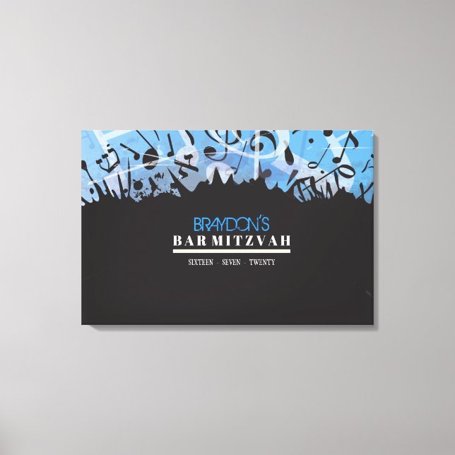 MELODY DES TORAH Bar Bat Mitzvah Sign in Board Leinwanddruck (Vorderseite)