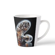 Melody in Motion Latte Mug - Surreal Music Lover