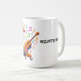 "Melody Mutt" T-Shirt - Whimsicaler Musikalischer Kaffeetasse