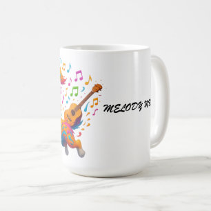 "Melody Mutt" T-Shirt - Whimsicaler Musikalischer Kaffeetasse