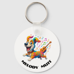 "Melody Mutt" T-Shirt - Whimsicaler Musikalischer  Schlüsselanhänger