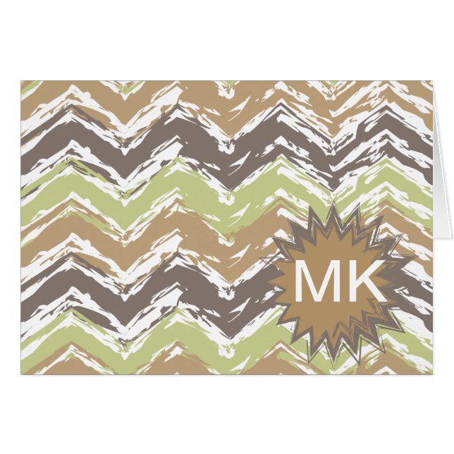 Melon Brandy Scribble ZigZag Muster (Vorderseite (Horizontal))