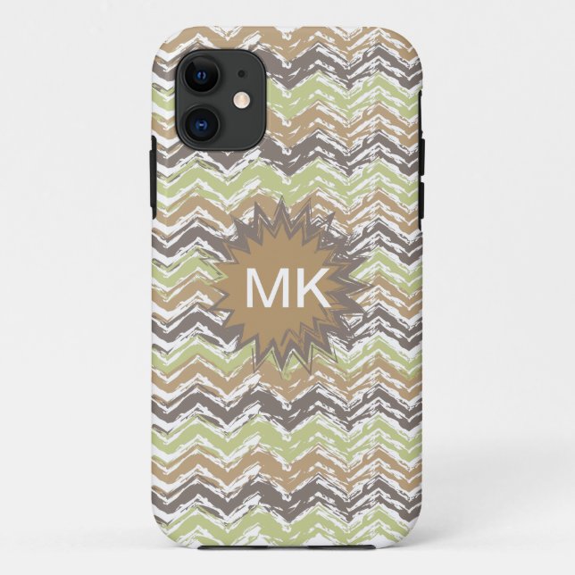 Melon Brandy Scribble ZigZag Muster Case-Mate iPhone Hülle (Rückseite)