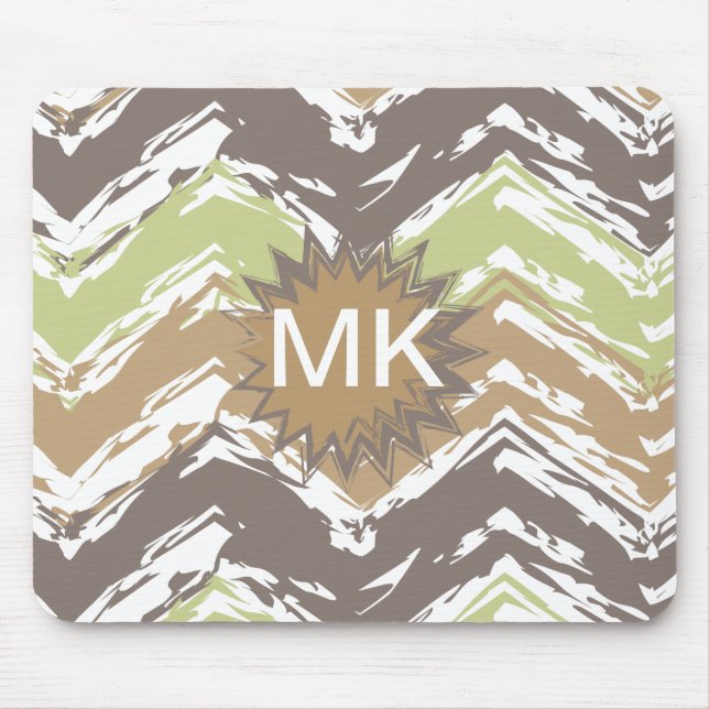 Melon Brandy Scribble ZigZag Muster Mousepad (Vorne)
