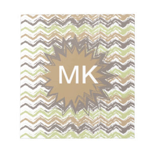 Melon Brandy Scribble ZigZag Muster Notizblock