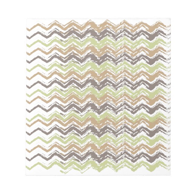 Melon Brandy Scribble ZigZag Muster Notizblock (Vorderseite)