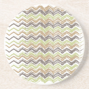 Melon Brandy Scribble ZigZag Muster Sandstein Untersetzer