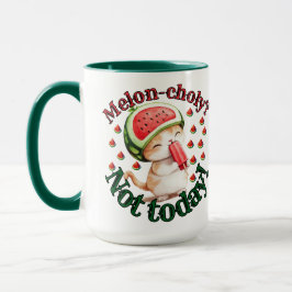 Melon-Choly? Heute nicht! - Niedliche Katze mit Wa Tasse