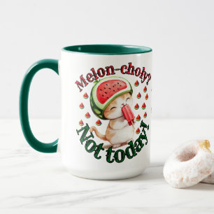 Melon-Choly? Heute nicht! - Niedliche Katze mit Wa Tasse