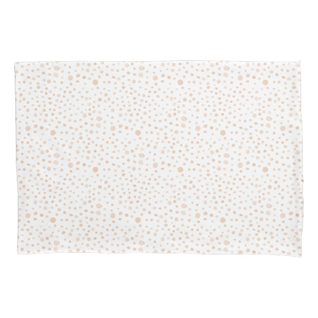 Melon Confetti Wassercolor Dots Pillowcase Kissenbezug (Vorderseite)