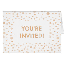 Melon Confetti Watercolor Dots Birthday Einladung